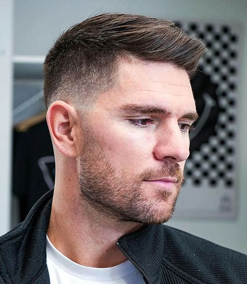 Man with an Ivy League haircut