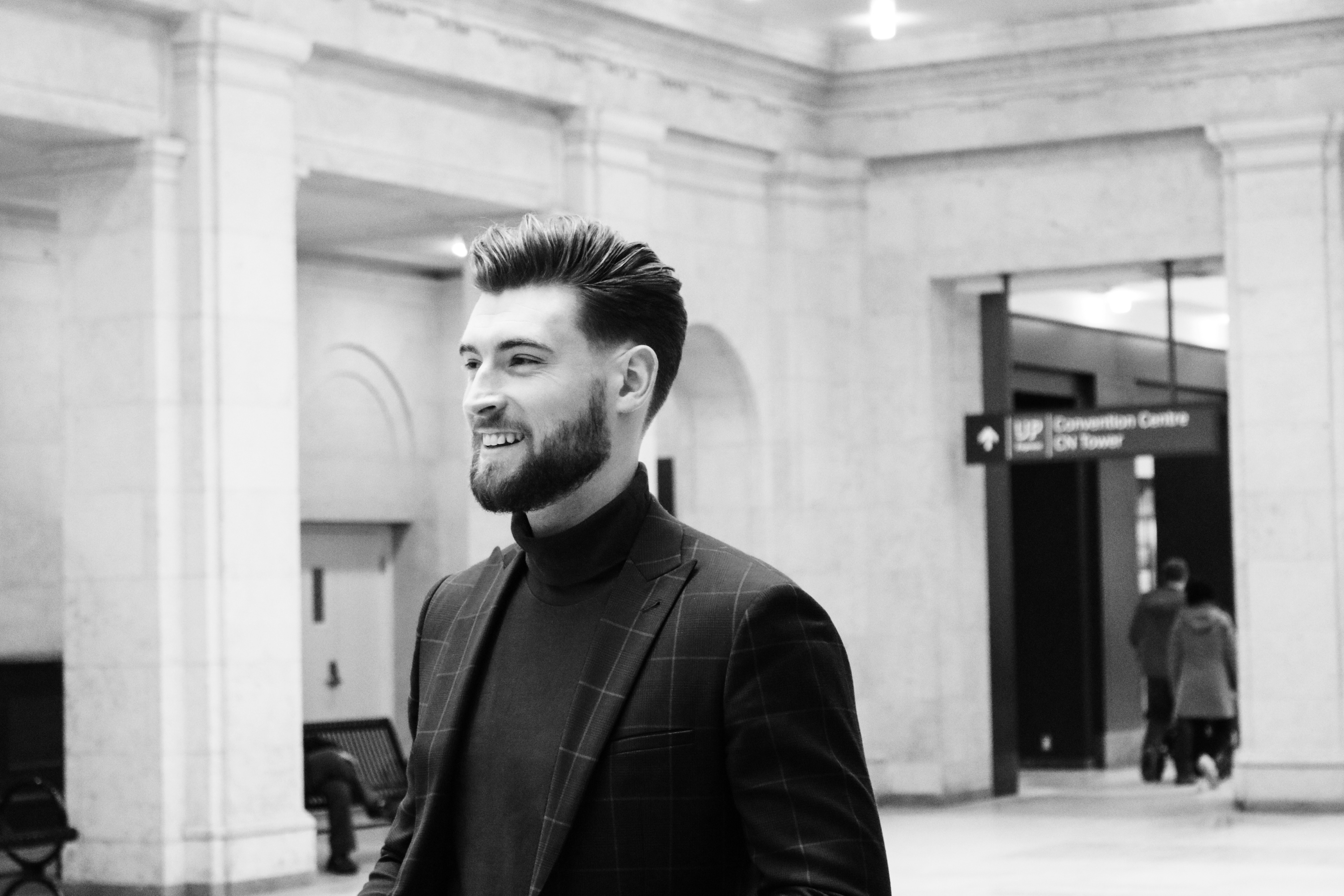 Man with a quiff hairstyle