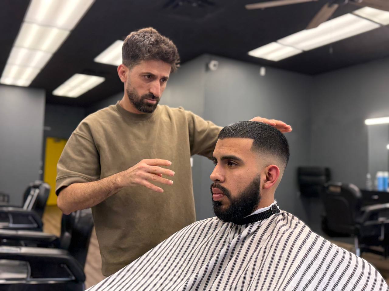 Man with a Caesar haircut